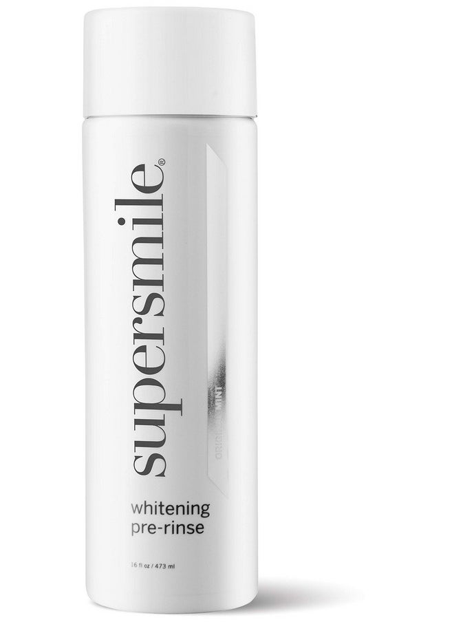Supersmile Whitening Pre-Rinse - Clinically Formulated Pre-Brush Dental Mouthwash, Cleans and Whitens Teeth in Hard-to-Reach Places - Fresh Breath - Anti-Germicidal - Alcohol-Free (16 Fl Oz)