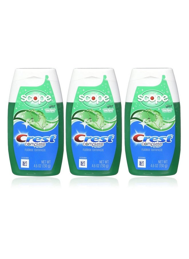Crest Complete Whitening Plus Scope Tartar Control Toothpaste, Minty Fresh Liquid Gel, 4.6 Oz (130g) - 3
