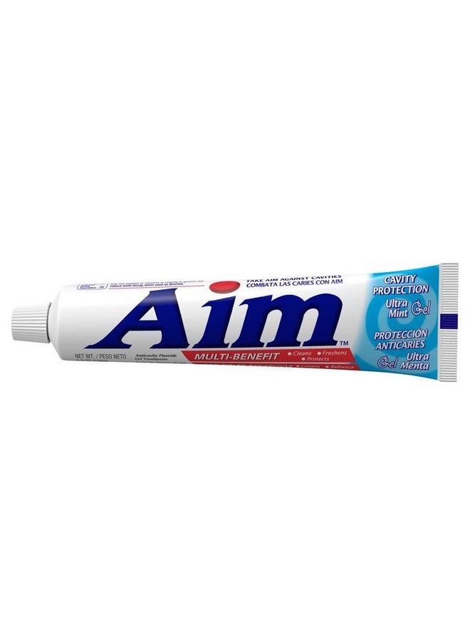 Aim Multi-Benefit Cavity Protection Gel Toothpaste, Ultra Mint 5.50 oz (Pack of 11)