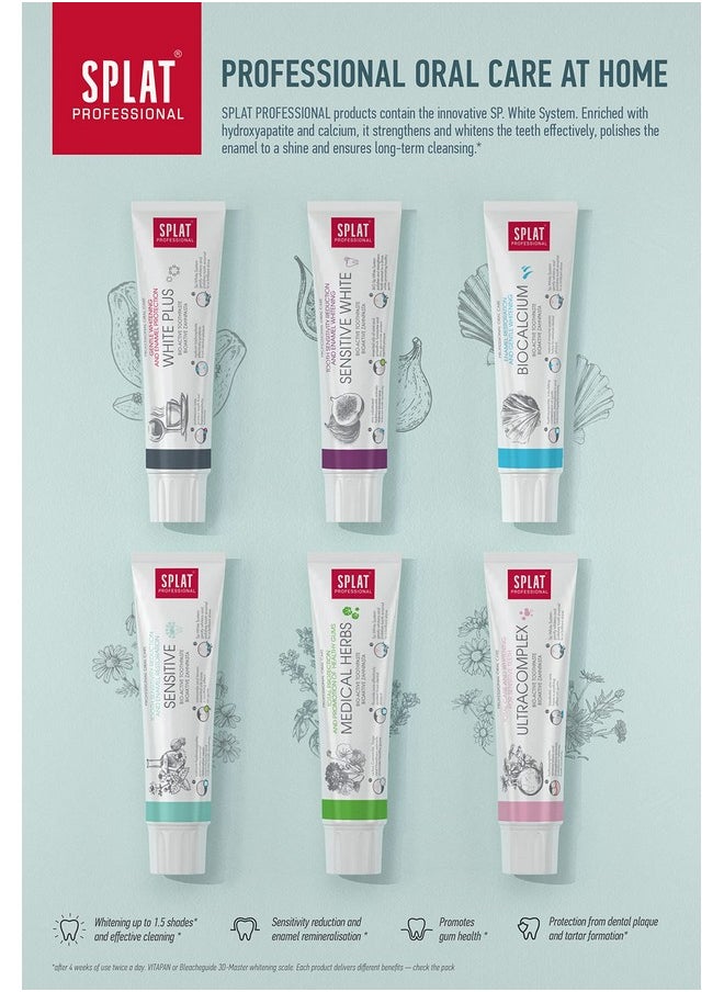 Splat Professional Series Ultracomplex Toothpaste, Comprehensive Care and Whitening for Sensitive Teeth