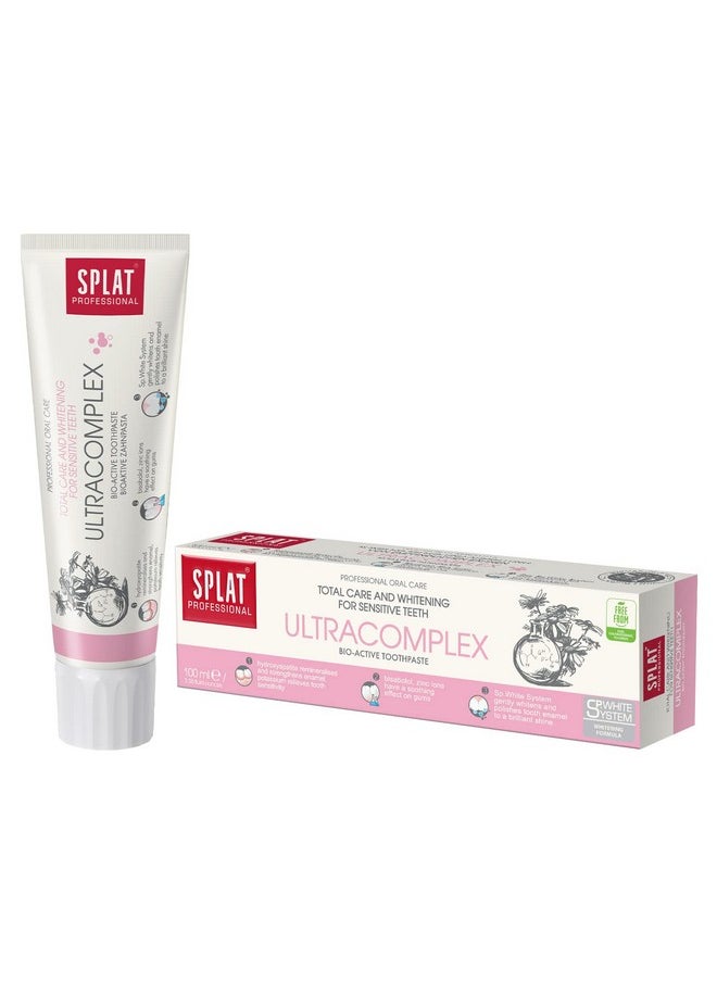 Splat Professional Series Ultracomplex Toothpaste, Comprehensive Care and Whitening for Sensitive Teeth