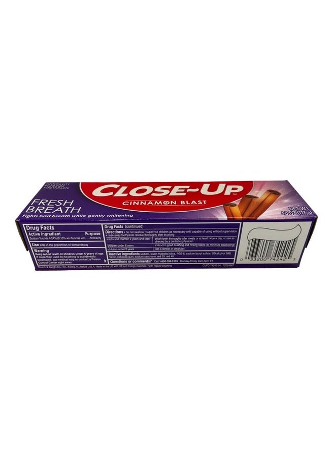 Close-Up Fluoride Toothpaste, Freshening Red Gel 4 oz (Pack of 3)
