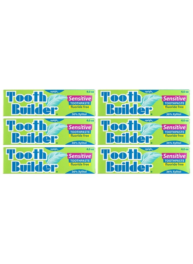Squigle Tooth Builder SLS Free Toothpaste (Stops Tooth Sensitivity) Prevents Canker Sores, Cavities, Perioral Dermatitis, Bad Breath, Chapped Lips - 6 Pack