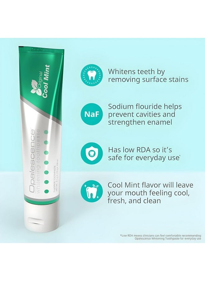 OpalescenceTeeth Whitening Toothpaste - Pack of 1 - Fluoride Oral Care - 4.7 Oz - Cool Mint - TP-5166-1