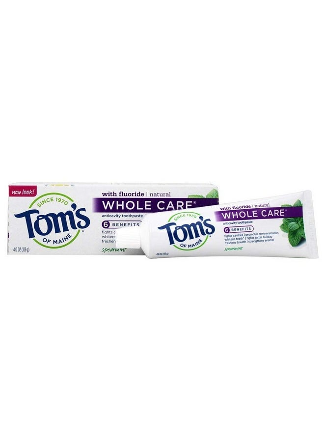 TOMS OF MAINE Spearmint Whole Care Toothpaste, 4 OZ