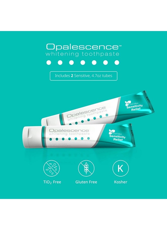 Opalescence Whitening Toothpaste for Sensitive Teeth (2 Pack) - Oral Care, Mint Flavor, Gluten Free - TP-5167-2