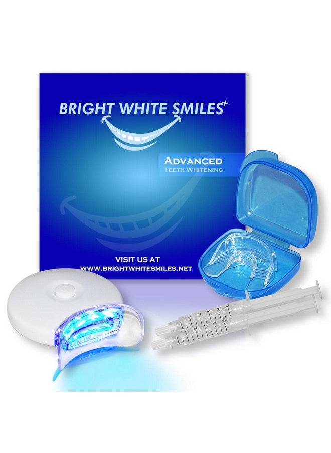 Bright White Smiles Teeth Whitening Kit | LED Light Activated Teeth Whitener | With 2x 5ml 35% Carbamide Peroxide Gel Syringes | Comfort Fit Mouth Tray & Case | For Home Use | Professional Results