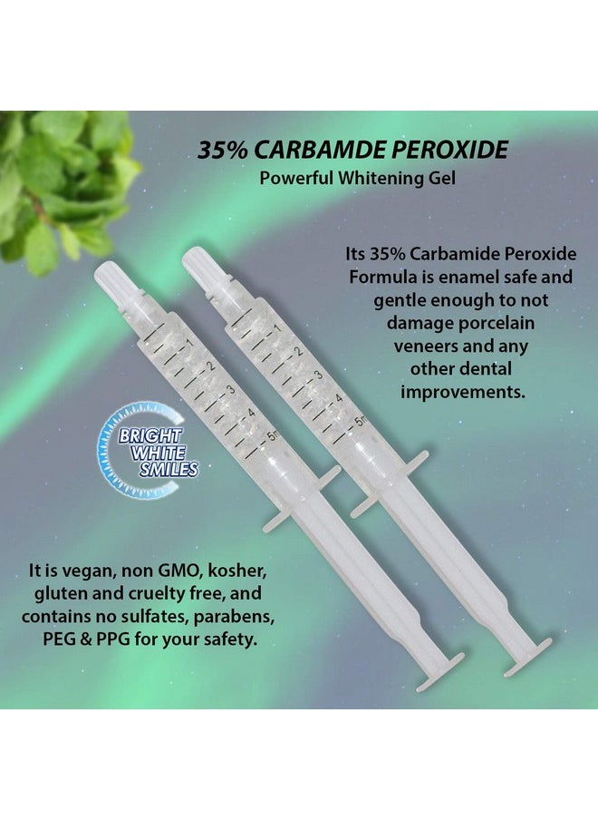Bright White Smiles Teeth Whitening Kit | LED Light Activated Teeth Whitener | With 2x 5ml 35% Carbamide Peroxide Gel Syringes | Comfort Fit Mouth Tray & Case | For Home Use | Professional Results