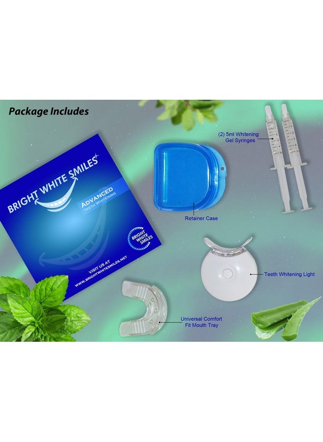 Bright White Smiles Teeth Whitening Kit | LED Light Activated Teeth Whitener | With 2x 5ml 35% Carbamide Peroxide Gel Syringes | Comfort Fit Mouth Tray & Case | For Home Use | Professional Results
