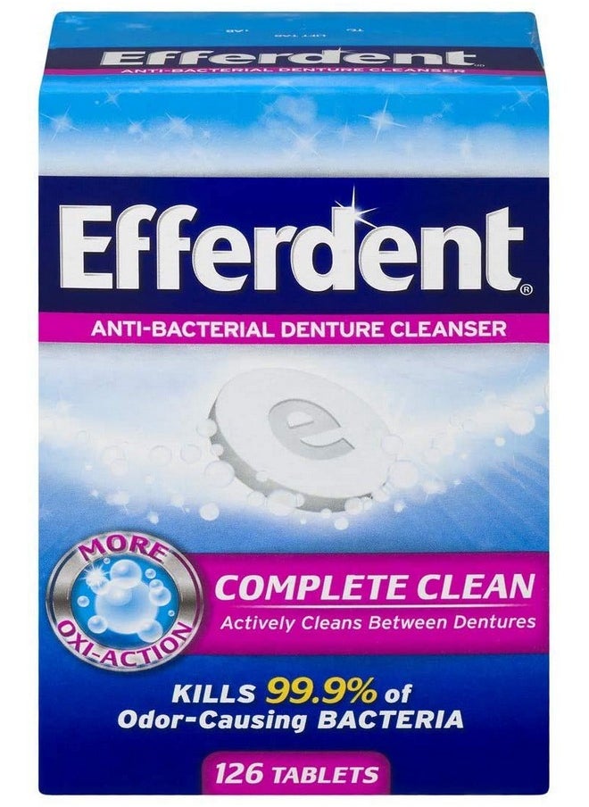 Efferdent Anti-Bacterial Denture Cleanser-126 Count