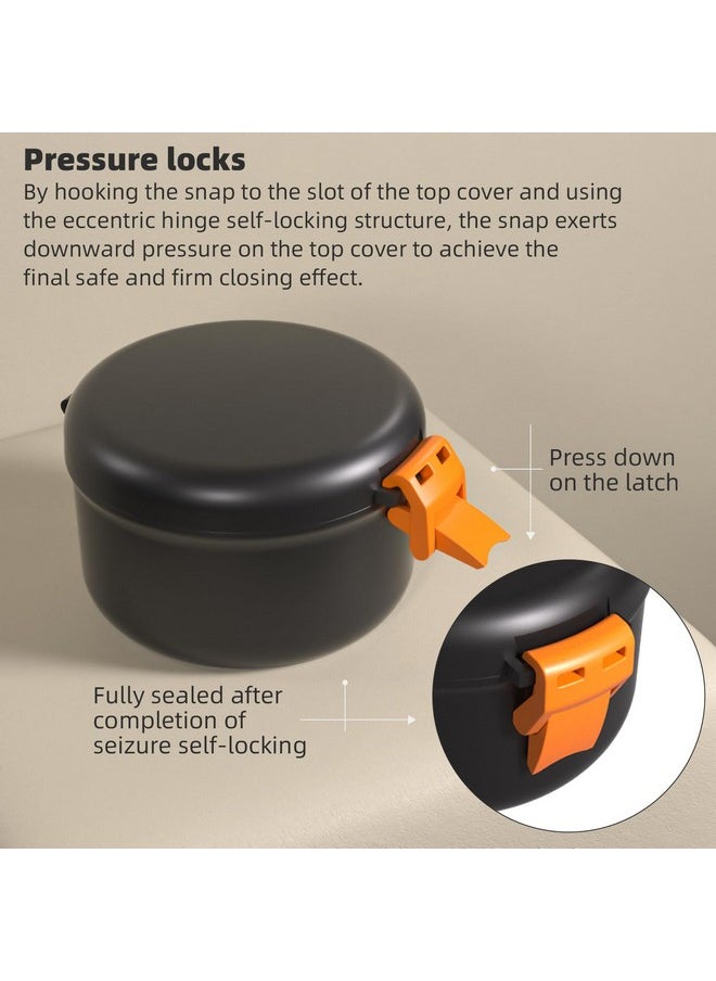 ARGOMAX Leak Proof Retainer Cleaner Case, Denture Cups for Soaking Dentures, Denture Travel Case (Black + Orange).