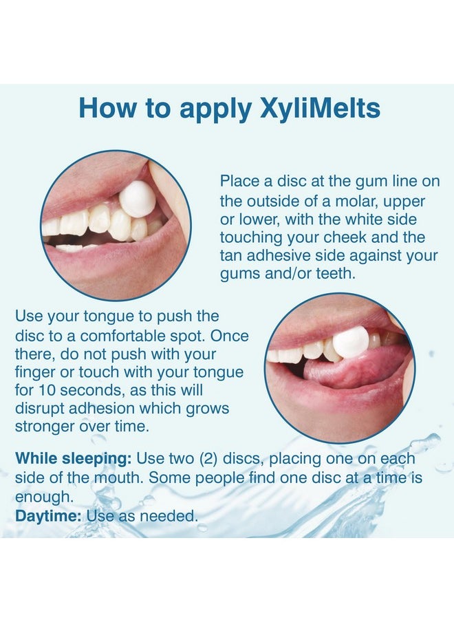 OraCoat XyliMelts Dry Mouth Relief Oral Adhering Discs, Slightly Sweet with Xylitol, for Dry Mouth, Stimulates Saliva, Non-Acidic, Day and Night Use, Time Release for up to 8 Hours, 100 Count