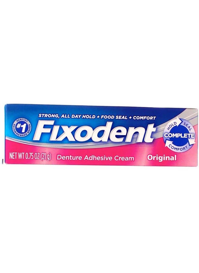 Fixodent Denture Adhesives Cream, Original - 0.75 Oz (pack of 6)