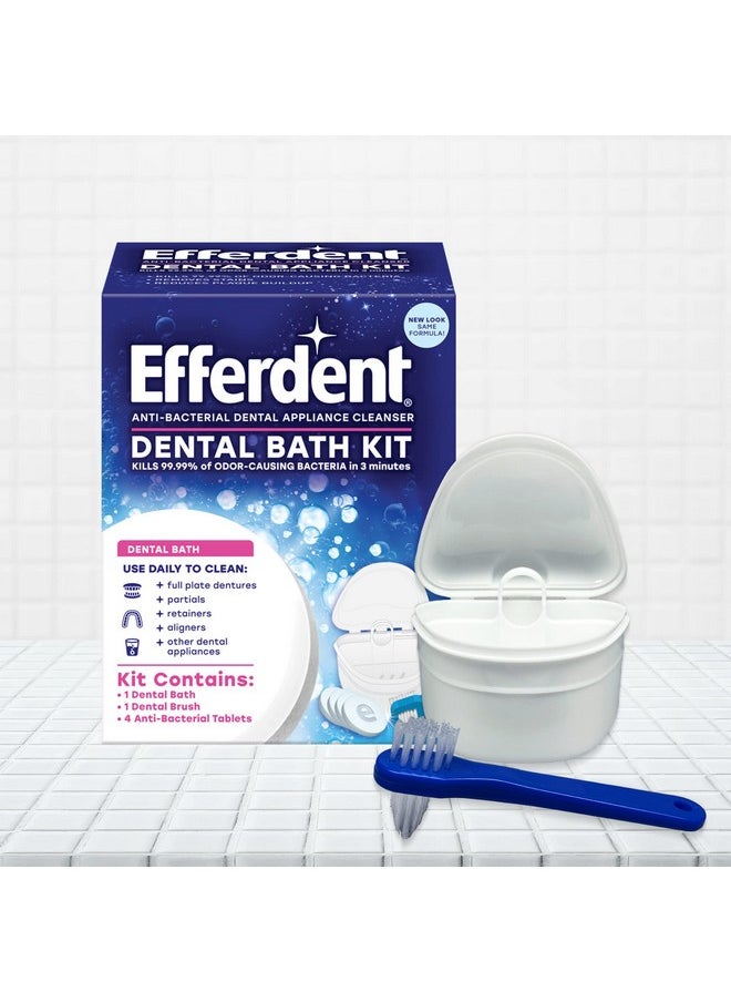 Efferdent Retainer & Denture Cleaner Tablets and Dental Bath, 4 Tablets