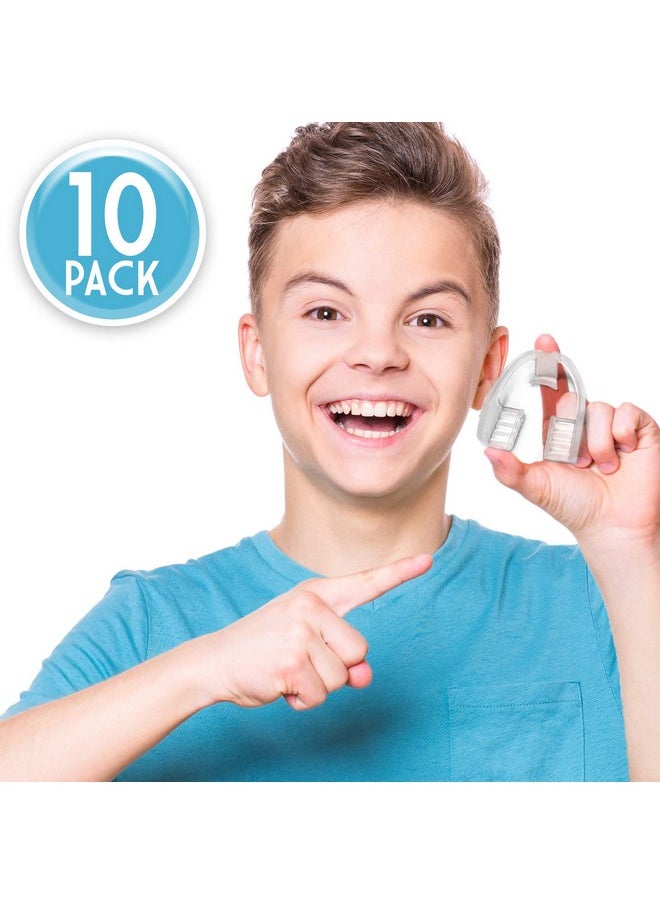 Alayna Kids Mouth Guard for Grinding Teeth - 10 PK Night Guard for TMJ Bruxism Teeth Clenching, No Boiling or Molding - for Upper or Lower Jaw - Ready to Use Childrens Dental Guard for Pain Relief