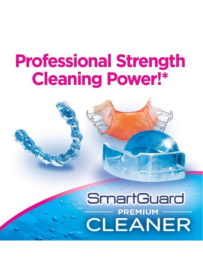 SmartGuard Premium Cleaner Crystals -(110 Cleanings)- Removes Stain, Plaque & Bad Odor from Dentures, Clear Braces, Mouth Guard, Night Guard & Retainers.