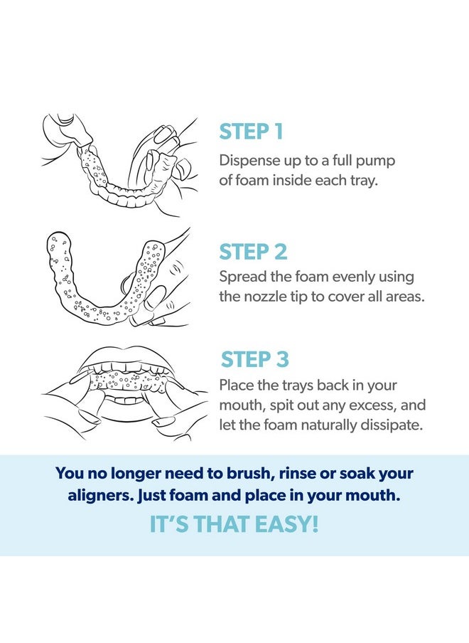 EverSmile AlignerFresh Extra Whitening Aligner & Retainer Cleaning Foam. AlignerFresh Cleaning Foam for Invisalign, ClearCorrect, Essix, Hawley Trays/Aligners. Cleans, Kills Bacteria & Whitens Teeth.