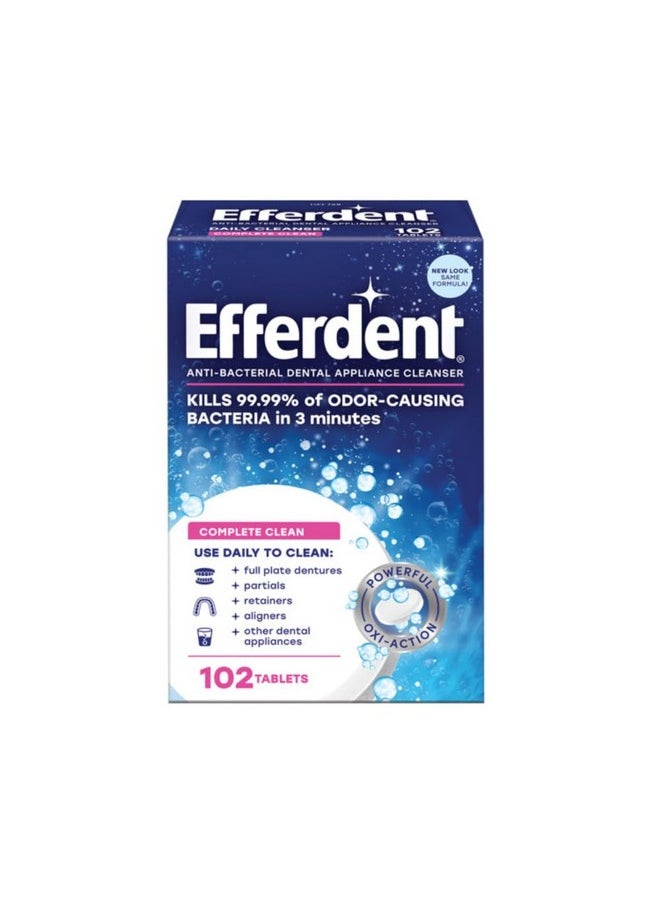 Efferdent Original Anti-Bacterial Denture Cleanser Tablets, 102 Count by Efferdent