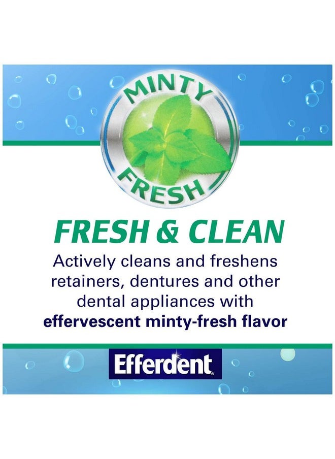 Efferdent Plus Mint Denture Cleanser Tablets 90 Ct (Pack of 3)