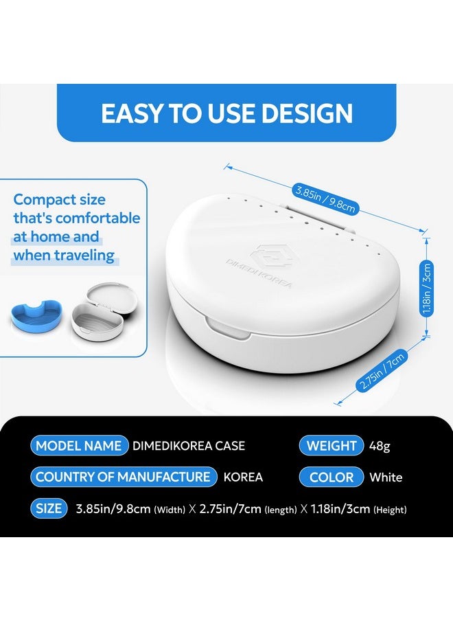 Denture storage case - Hygienic & Protective Denture Bath Cup - Travel-Friendly Orthodontic Dental Retainer Container, Portable, Secure for Invisalign, Mouth guards, Braces - Easy to Use