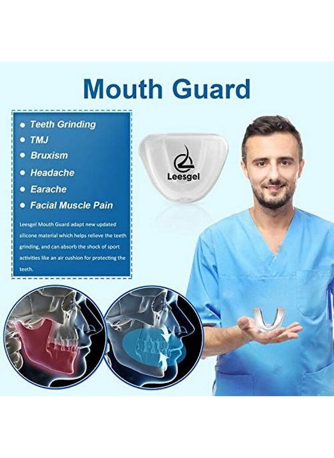 Leesgel Kids Mouth Guard for Grinding Teeth, Teeth Grinding Mouth Guard for Sleep, Kids Moldable Custom Night Bite Guards, Clenching, Bruxism, Sport Athletic, Whitening Tray (4 Pack)