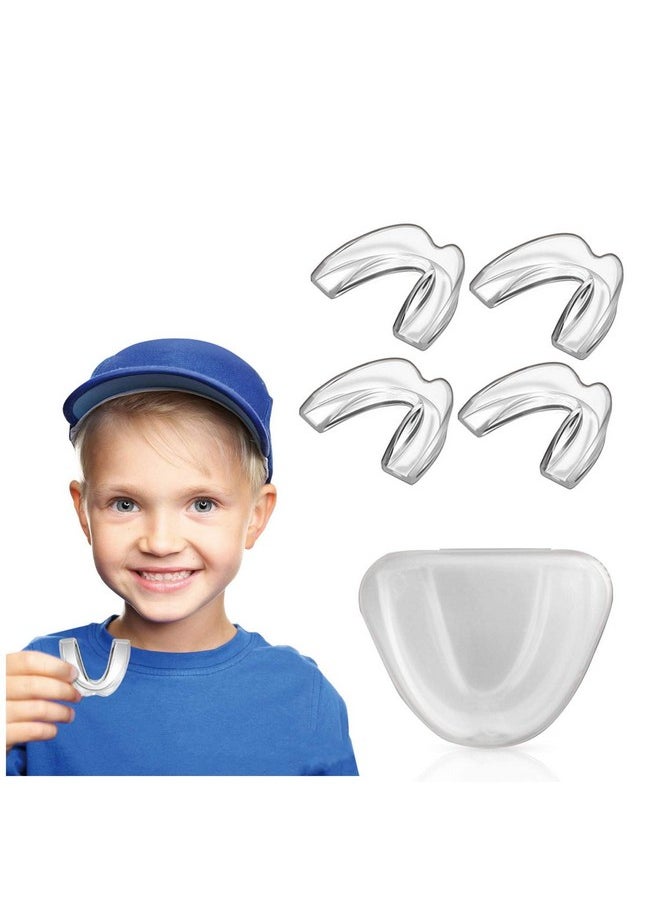 Leesgel Kids Mouth Guard for Grinding Teeth, Teeth Grinding Mouth Guard for Sleep, Kids Moldable Custom Night Bite Guards, Clenching, Bruxism, Sport Athletic, Whitening Tray (4 Pack)