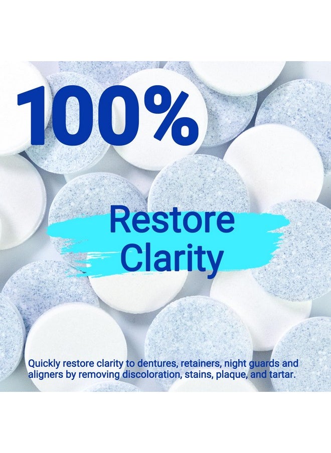 MySmile Retainer Cleaner with 120 Denture Cleaning Tablets, Quickly Remove Odors, Discoloration Stains & Plaque from Aligner, Mouth Guard, Night Guard and More Dental Appliances (Mint Flavor)