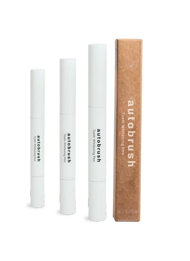 AutoBrush Teeth Whitening Pens- Effective & Painless Whitening for Beautiful White Smile, No Sensitivity, Travel-Friendly, Easy to Use, Anytime Treatments (Pack of 3)