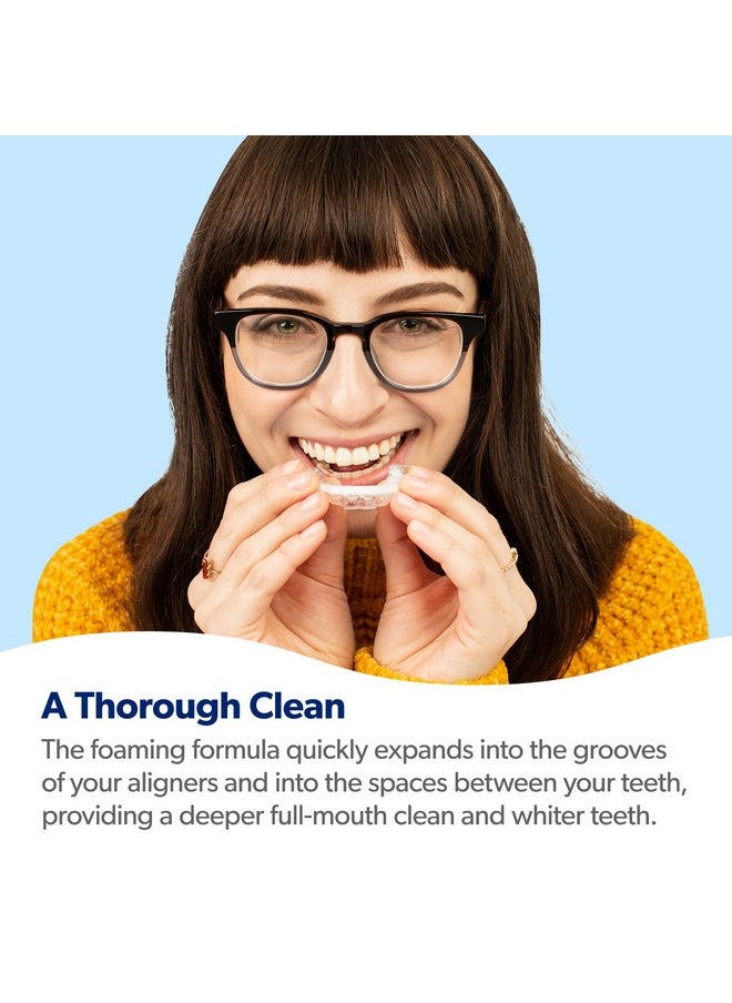 EverSmile AlignerFresh Original Clean - AlignerFresh Cleaning Foam for Invisalign, ClearCorrect, Essix, Hawley Trays/Aligners. Cleans, Eliminates Bacteria, Whitens Teeth & Fights Bad Breath (50ml)