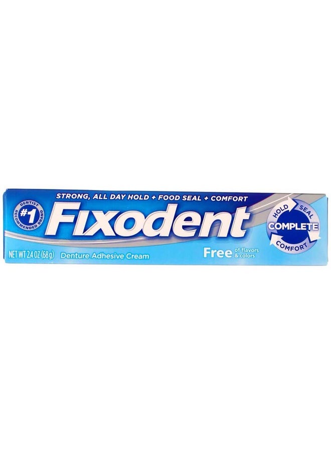 Fixodent Free Denture Adhesive Cream 2.40 oz (Pack of 5)