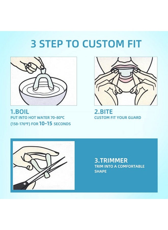 Thermoplastic Teeth Whitening Mouth Trays Tooth Mouth Guard Whitening Teeth Trays with Case Mold Dental Oral Care Kit for Sports, Guard Teeth Grinding at Night for Sleep Well