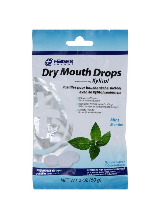 Hager Pharma Dry Mouth Drops Mint 26 Ct