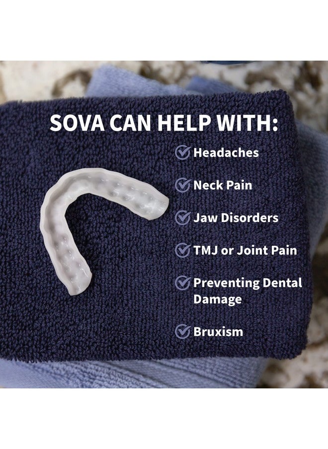 SOVA 3D Night Guard - 2.0mm Thin - Custom-Molded Fit - Protects Against Nighttime Teeth Grinding & Clenching - Odor & Taste Free - Remoldable Up to 20 Times - Non Toxic