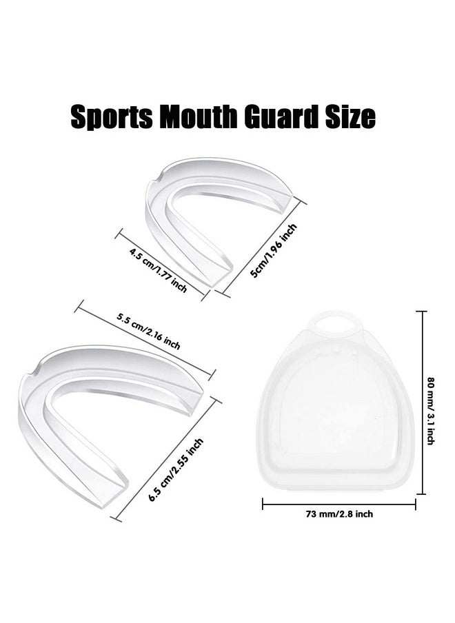 Mouth Guard for Grinding Teeth, Dental Guard, 2 Sizes 4 Pieces, Stops Bruxism Night Guard, Clenching Mouthguard