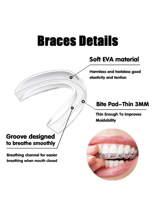 Mouth Guard for Grinding Teeth, Dental Guard, 2 Sizes 4 Pieces, Stops Bruxism Night Guard, Clenching Mouthguard