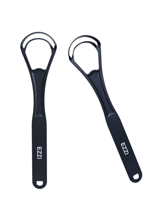 Tongue Scraper for Adults, Kids, & Fresh Breath. Plaque Cleaner Made of Stainless Steel Metal