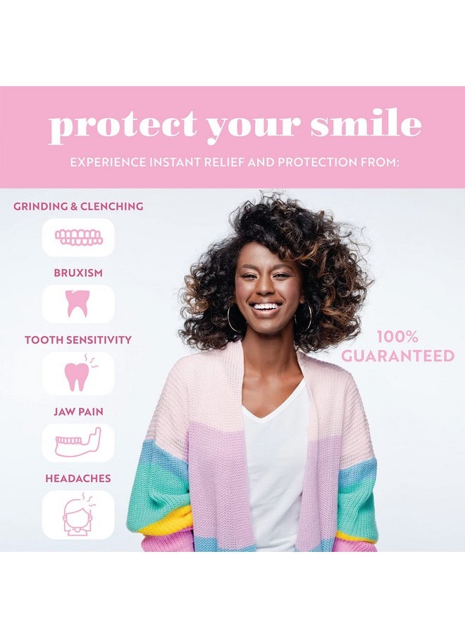 Sleep Peachy Night Guard for Women - Pack of 2 Mouth Guard for Teeth Grinding, Clenching and Bruxism (Pink)