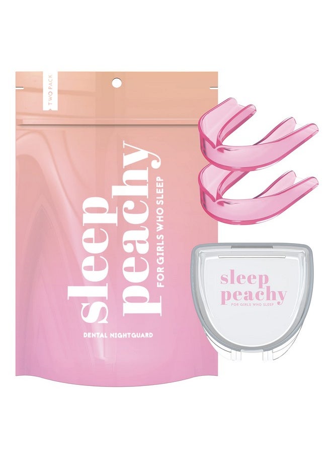 Sleep Peachy Night Guard for Women - Pack of 2 Mouth Guard for Teeth Grinding, Clenching and Bruxism (Pink)