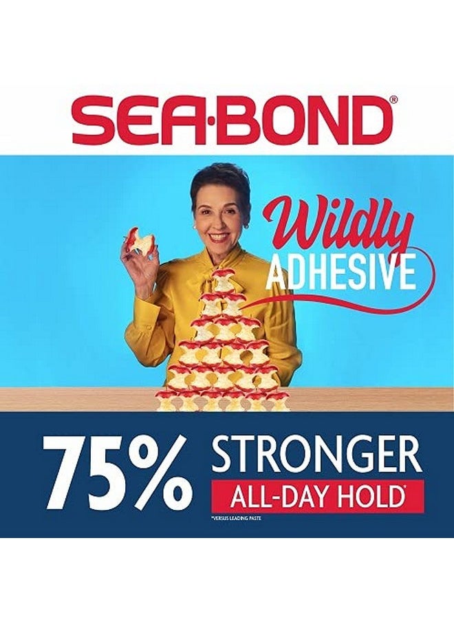 Sea-Bond Secure Denture Adhesive Seals, Original Uppers, Zinc Free, All Day Hold, Mess Free, 15 Count- Pack of 6 ( 90 Total Uppers)