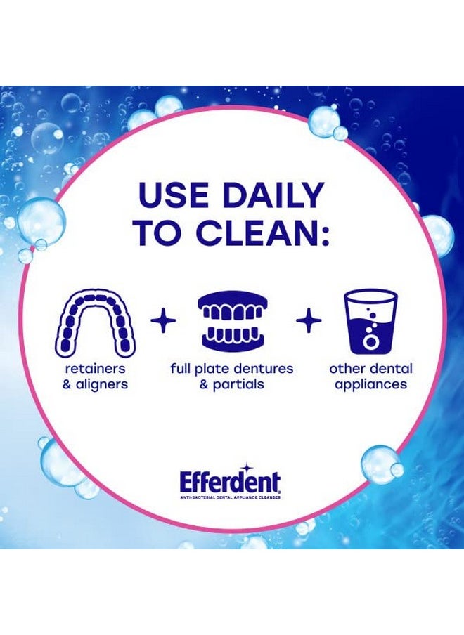 Efferdent Denture Cleanser Tablets, Complete Clean, Cleanser for Retainer and Dental Appliances, 44 Count, (Pack of 2)
