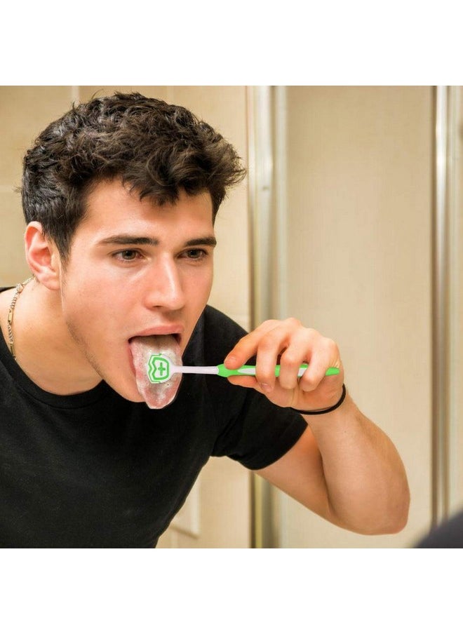 Tongue Brush, Tongue Scraper, Tongue Cleaner, Tongue Scraper Brush, Tongue Cleaner Brush, Tongue Brushes Helps Fight Bad Breath, 3 Tongue Scrapers, 3 Pack (Blue & Green & Red)
