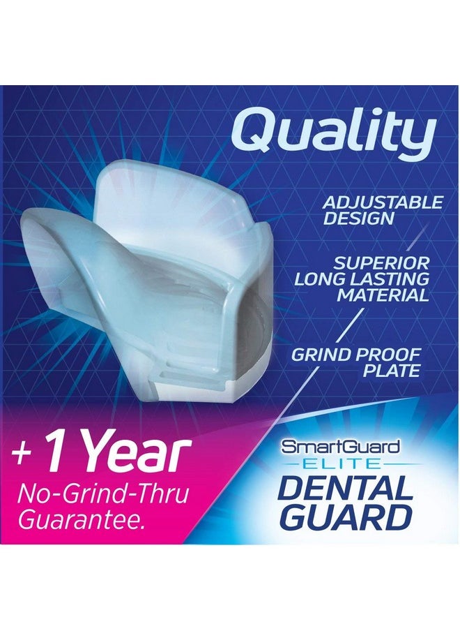 SmartGuard Elite Improved Night Guard for Teeth Grinding (Bruxism) - TMJ DDS Designed Dental Bite Splint Appliance for Relief of Symptoms of Clenching (May Include Jaw Pain). 100% Guarantee