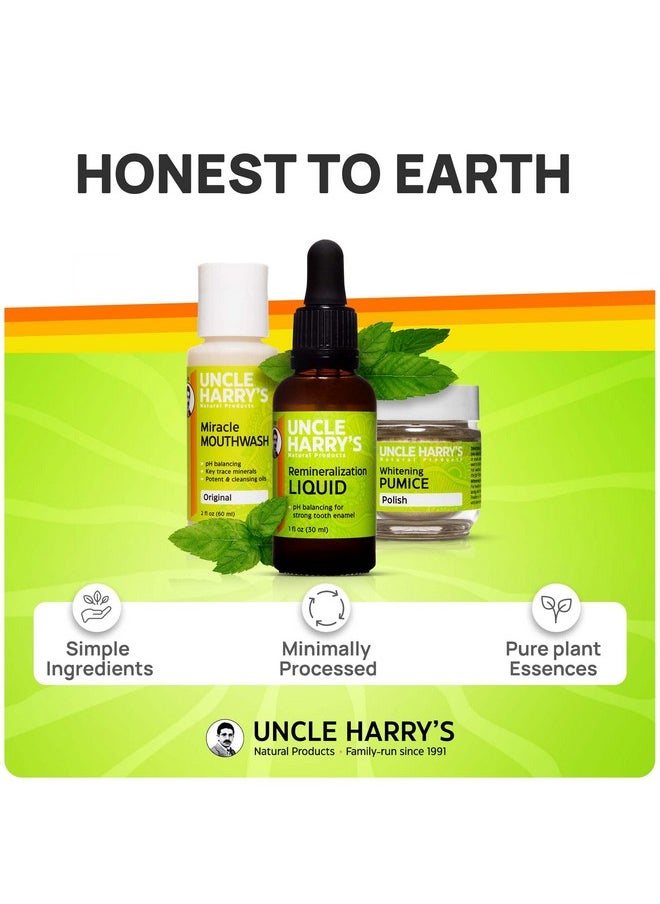 Uncle Harry's Natural Remineralization Kit with Tooth Whitening - 3 Products Strengthen Weak Enamel, Brighten Smile, & Correct Oral Care Issues (1 kit)