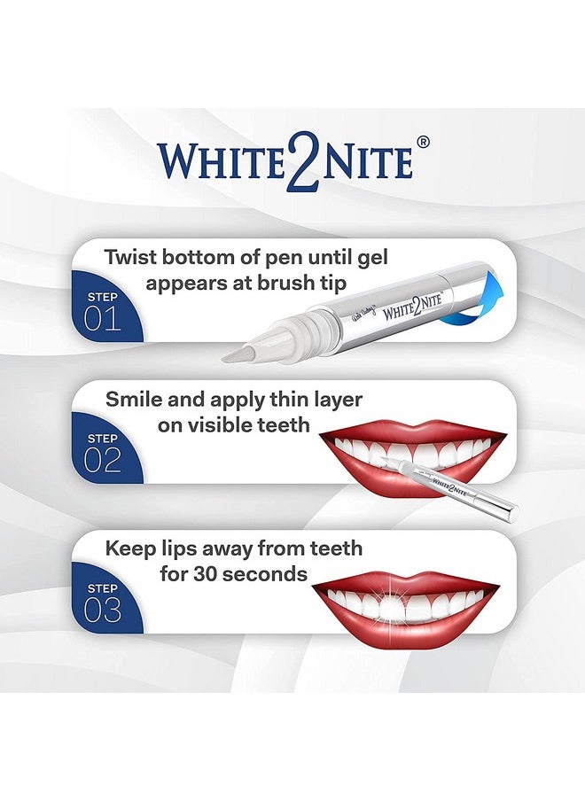 White2nite Teeth Whitening Pen | Enamel Safe Natural Extreme Teeth Whitening Essence Gel Without Sensitivity | Dentist Recommended Professional Home Whitening | Instant Results