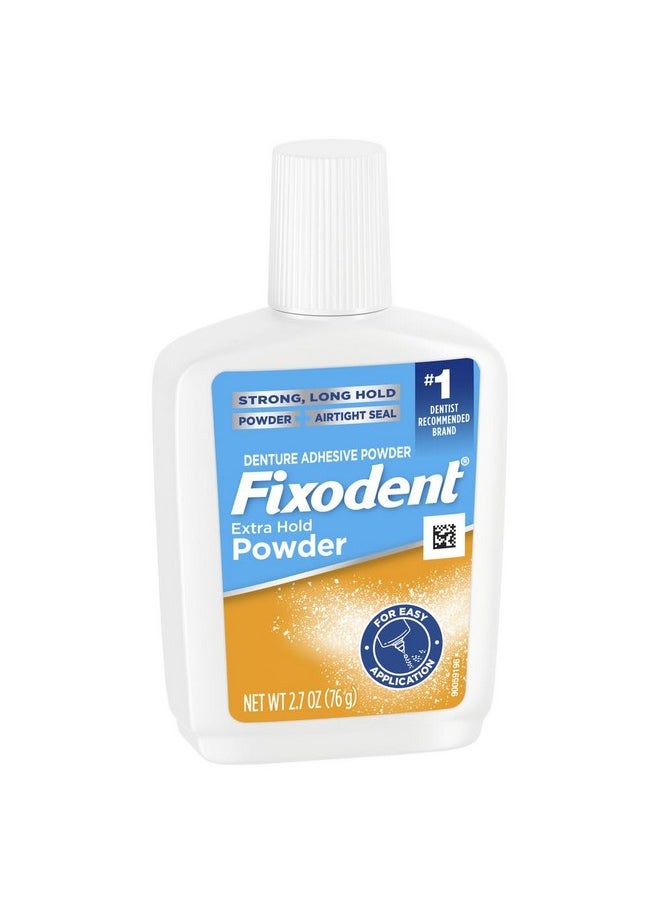 Fixodent Extra Hold Denture Adhesive Powder, 2.7 Ounce (Pack of 4)