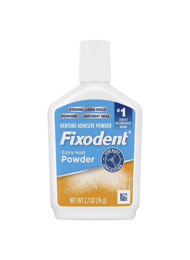 Fixodent Extra Hold Denture Adhesive Powder, 2.7 Ounce (Pack of 4)
