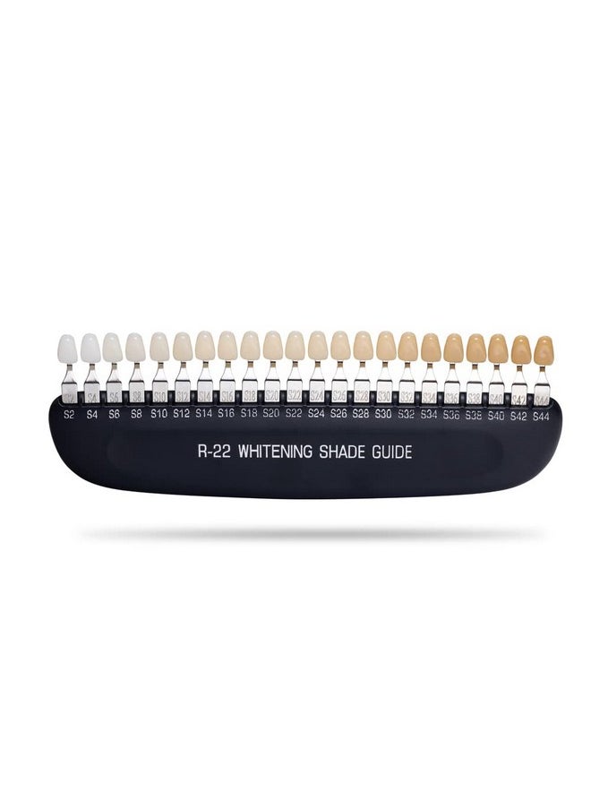 Professional 3D R-22 Dental Tooth Teeth Whitening Shade Guide for Dentist Tracking Teeth Whitening Course, Tooth Shade Guide with 22 Colors
