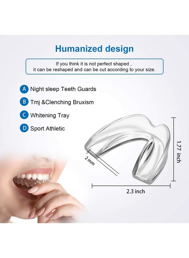 4 Pack Kids Mouth Guard for Grinding Teeth, Night Sleep Teeth Guards, Eliminates TMJ & Teeth Clenching, Stops Bruxism, Teeth Whitening Tray, Sport Athletic Mouth Guard (Kid Size only fit for Kids)