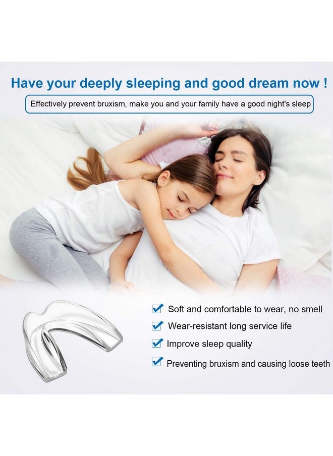 4 Pack Kids Mouth Guard for Grinding Teeth, Night Sleep Teeth Guards, Eliminates TMJ & Teeth Clenching, Stops Bruxism, Teeth Whitening Tray, Sport Athletic Mouth Guard (Kid Size only fit for Kids)