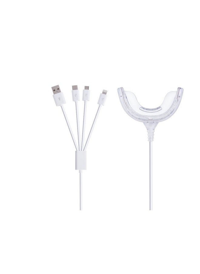 Teeth Whitening Accelerator Light, 32x Blue LED Light Mouth Tray Teeth Whitening Enhancer Light Trays Connected with iPhone/Android/USB for Home Use